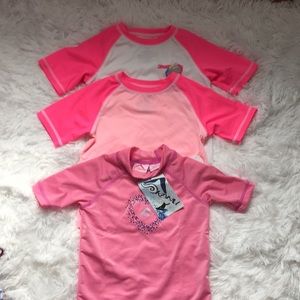 Lot of toddler rash guard shirts